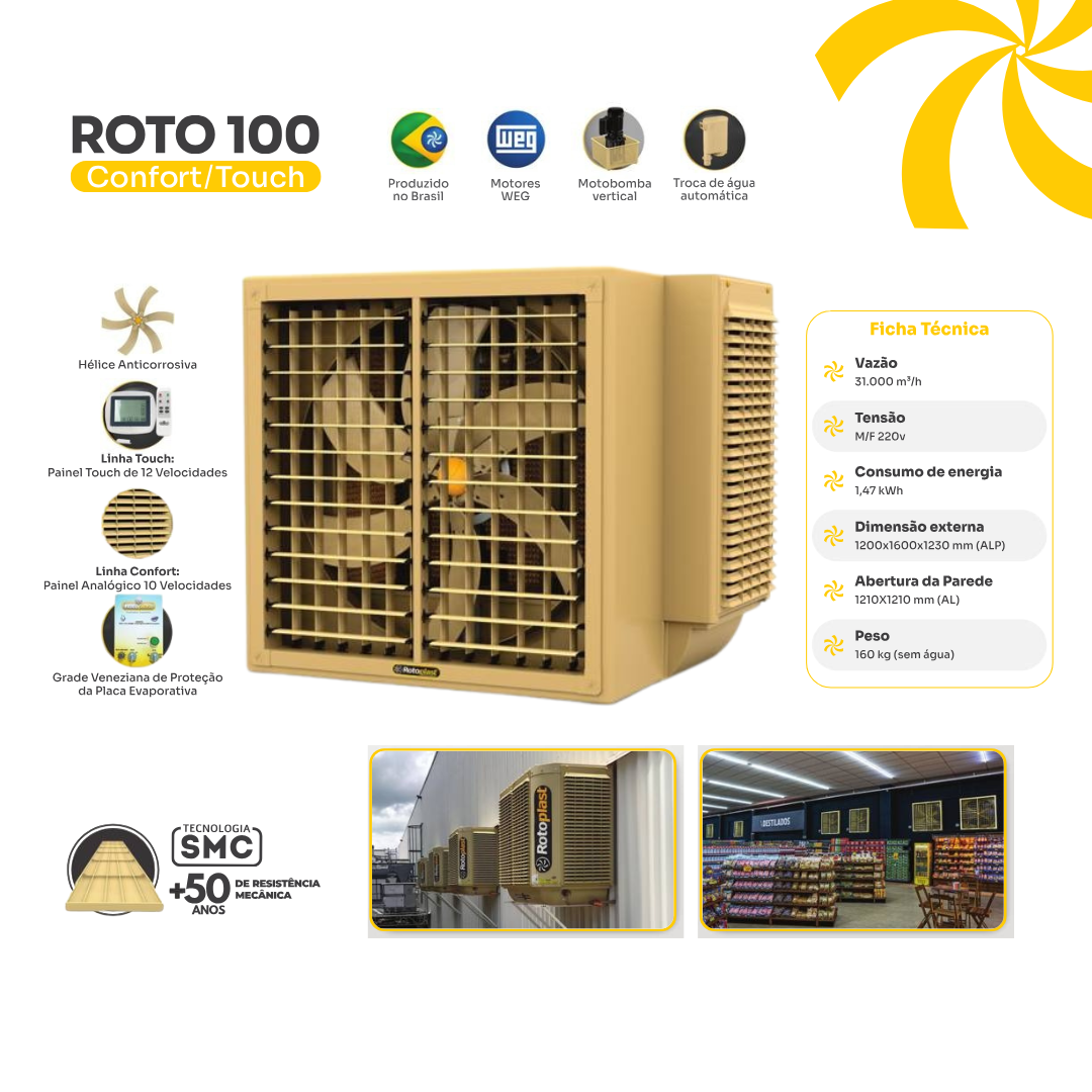 Climatizador SR Peixoto Climatizadores instalado em ambiente industrial 3
