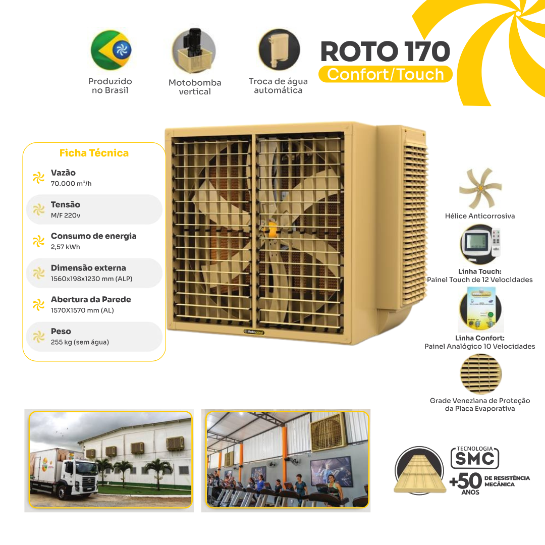 Climatizador SR Peixoto Climatizadores instalado em ambiente industrial 1